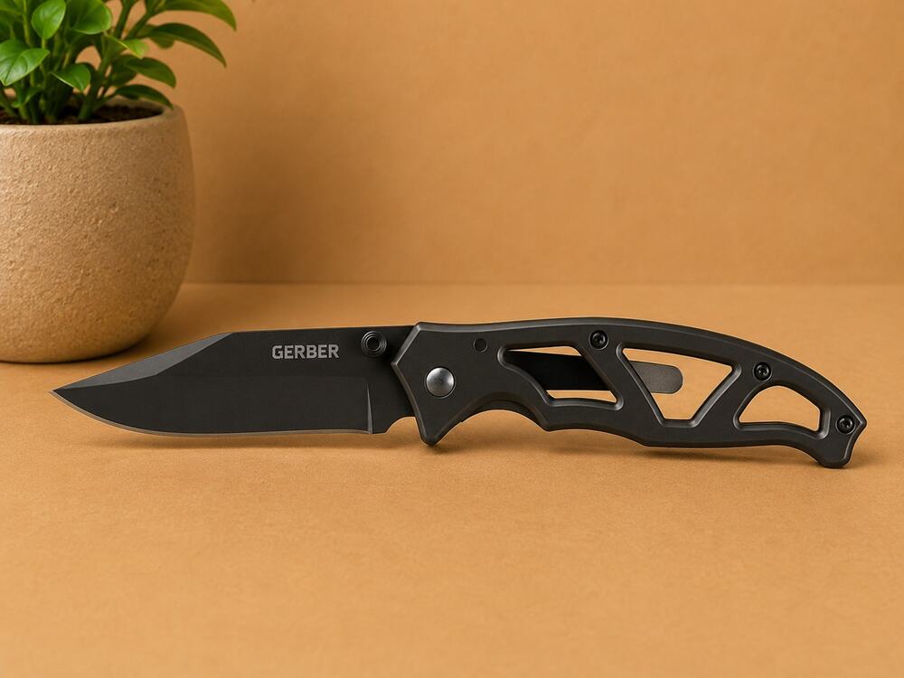 NWT Gerber Gear Paraframe I EDC Folding Knife 3" Fine Edge Stainless Steel Grey